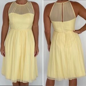 J.Crew Silk Megan Chiffon Dress yellow Bridesmaid Size 10